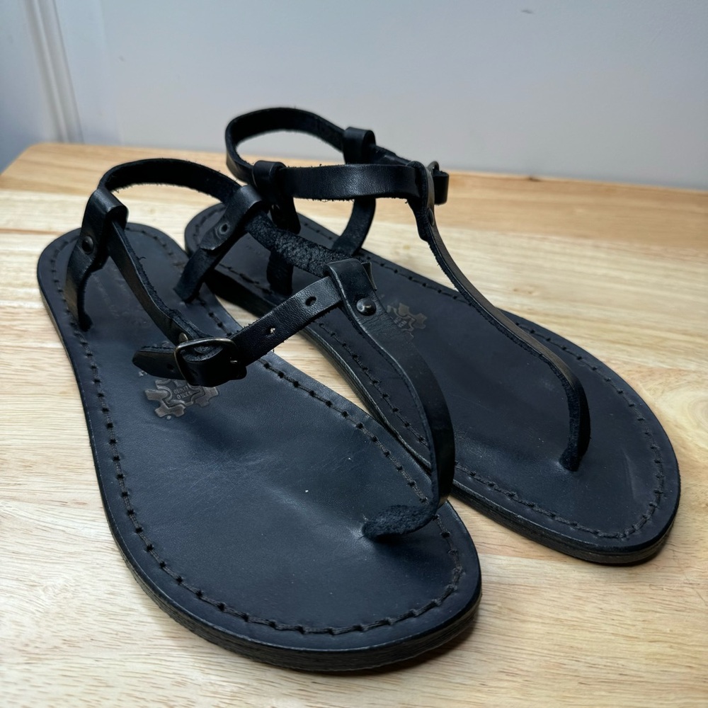 GianLuca L'artigiano del Cuoio Italian Handmade Leather Sandals Women’s Size 37